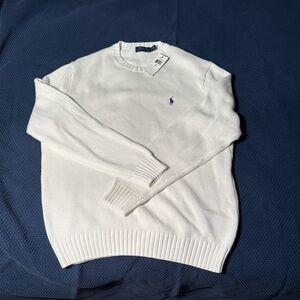 Polo by Ralph Lauren Men's Cream Crewneck Sweater